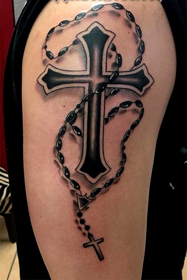 Rosary beads tattoo on wristtraditional tattoo designs pinterestbest ... |  Rosary bead tattoo, Rosary foot tattoos, Rosary tattoo