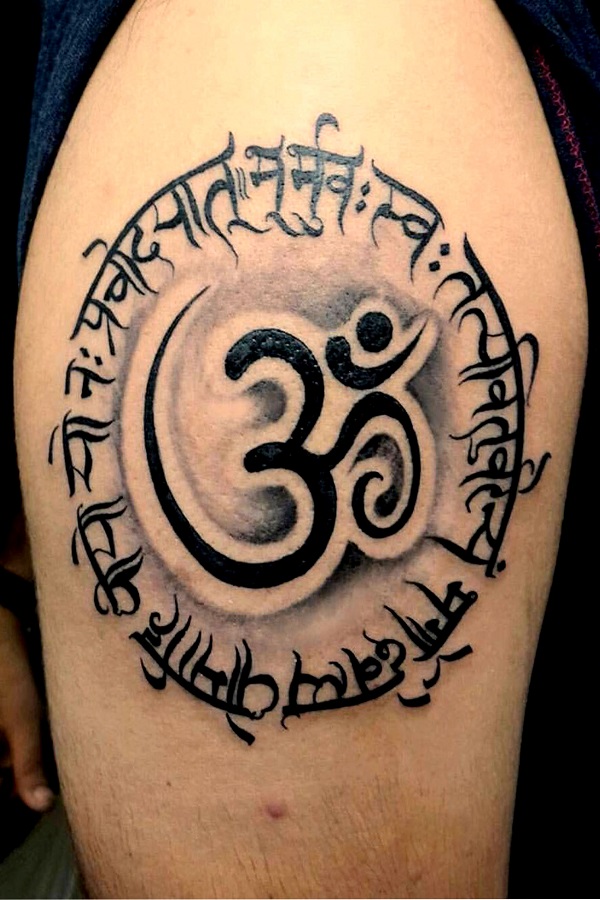 Om symbol tattoo by Gupta Tattoo Studio Goa