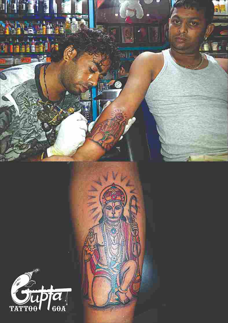 Aggregate 87+ about hanuman gada tattoo on hand super hot - in.daotaonec